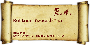 Ruttner Azucséna névjegykártya